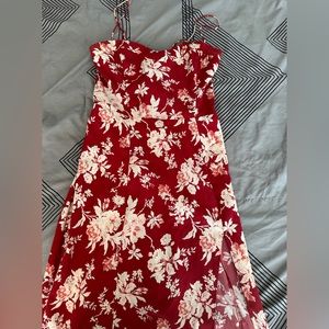 Red and floral Abercrombie and Fitch dress